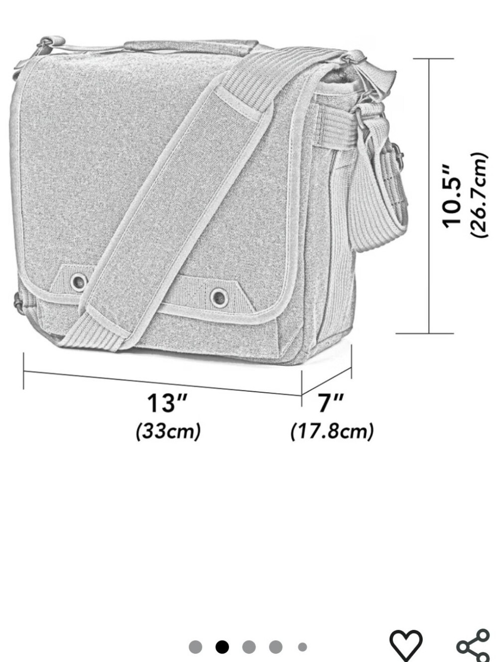 Think Tank Retrospective 7 V2.0 Canvas Shoulder Cameras Bag Pinstone Large NWOT - Picture 10 of 14